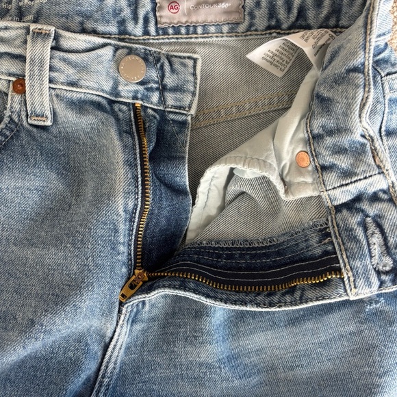 AG Adriano Goldschmied Kinsley High Rise Pop Crop Jeans Aged Denim 23 Years - Picture 14 of 16